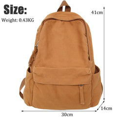 Canvas School Backpack Large Boy Girl Travel Student Bag Male Female College Bac