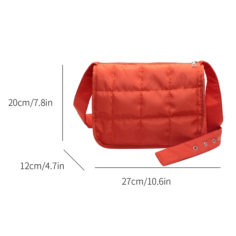 Crossbody Bags Rhombus Pattern Adjustable Strap Travel Shopping Purse