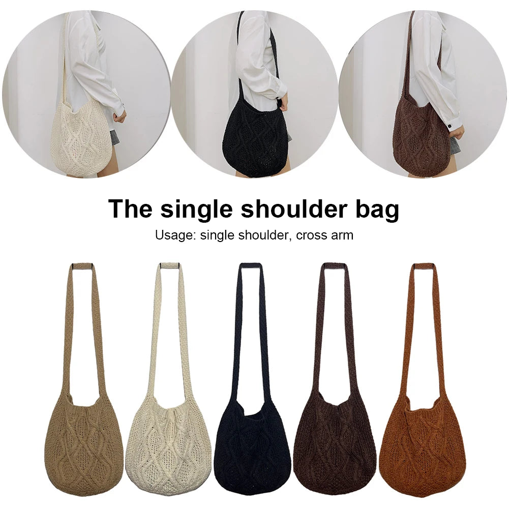 Women's Daily Shoulder Bags Casual Solid Handbag Winter All Match Underarm Bags