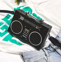 Sequin Radio Style Crossbody Bag For Women Harajuku Shoulder Messenger Mini