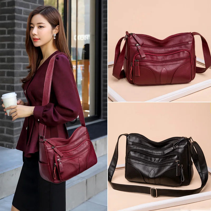 High Leather Ladies Crossbody Bag Tote Bag Women Shoulder Messenger Bag