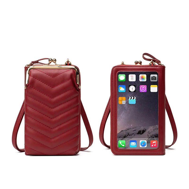 Temperament Ladies Messenger Bag Touch Screen Multi-function Large-capacity