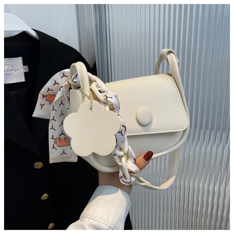 Mini Vintage Ribbon PU Leather Bags 2022New Women's Crossbody Shoulder Bag