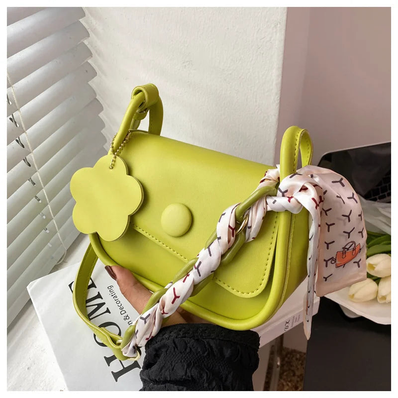 Mini Vintage Ribbon PU Leather Bags 2022New Women's Crossbody Shoulder Bag