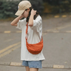 Nylon Shoulder Bag Solid Messenger Underarm Canvas Dumplings Bag