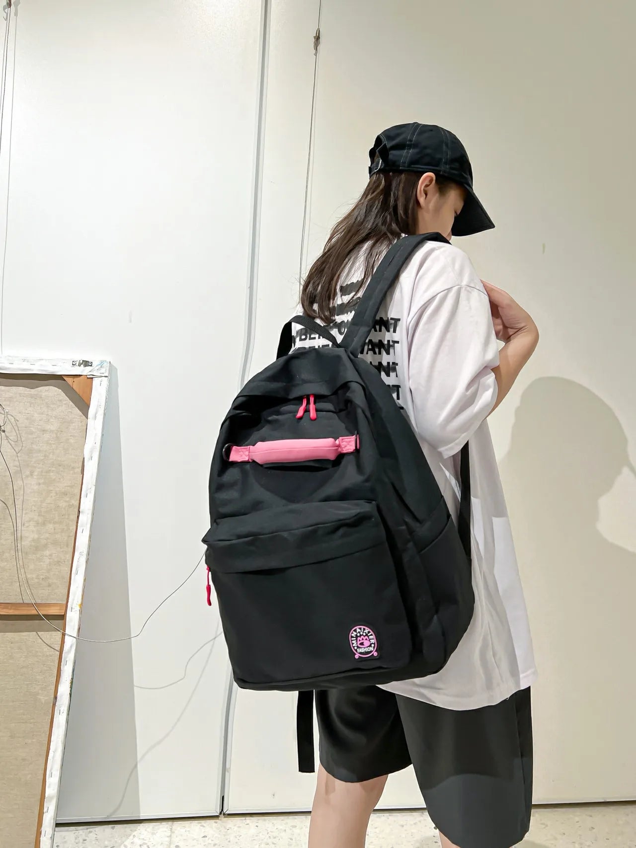 Nylon School Backpack Boy Girl Travel Bag Unisex Male Female College Backpack