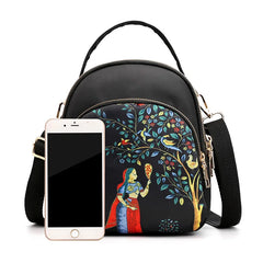 Lady Printed Water-repellent Nylon Cloth School Bag Large Capacity Backpack