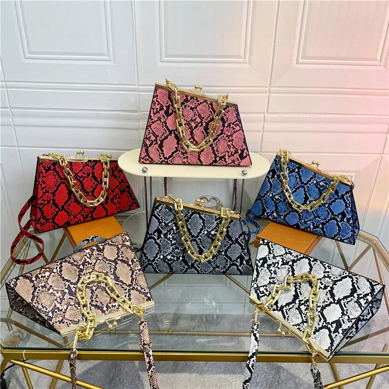 Chain Serpentine Crossbody Bag for Women