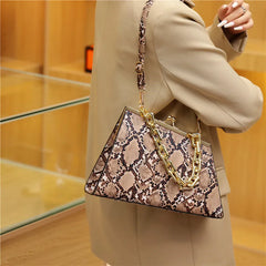 Chain Serpentine Crossbody Bag for Women