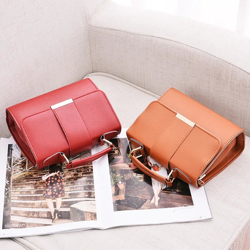 Lady PU Leather Bag Handbags Shopping Shoulder Small Flap Crossbody Bags