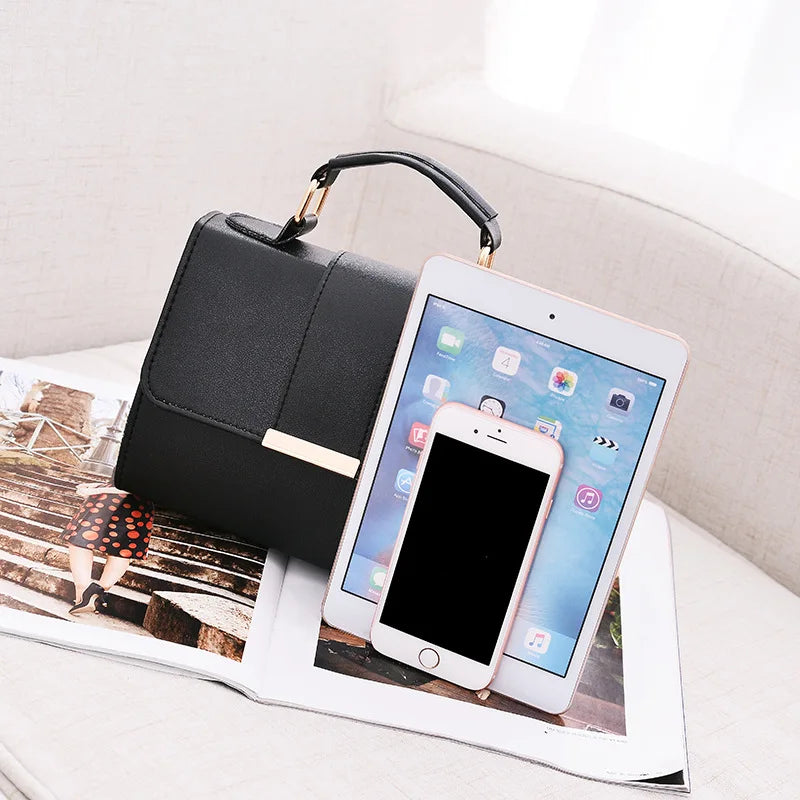 Lady PU Leather Bag Handbags Shopping Shoulder Small Flap Crossbody Bags