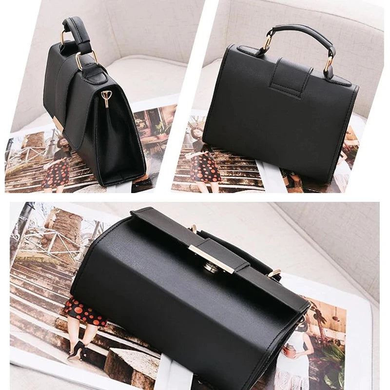 Lady PU Leather Bag Handbags Shopping Shoulder Small Flap Crossbody Bags