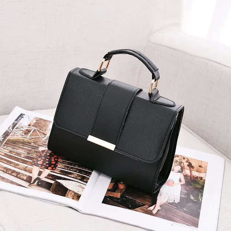 Lady PU Leather Bag Handbags Shopping Shoulder Small Flap Crossbody Bags