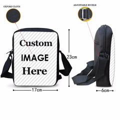 Landscape Print Crossbody Bag with Building Pattern
