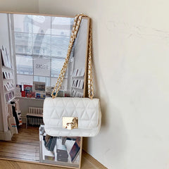 Lady Shoulder Bags Chain PU Leather Mini Crossbody Casual Handbags