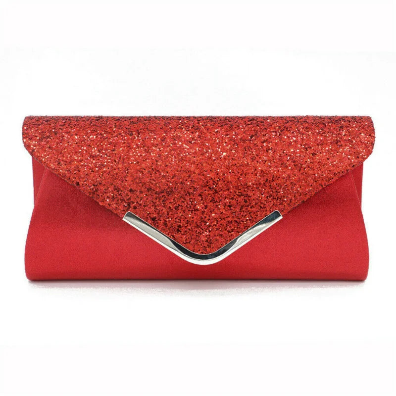 Women Glitter Clutch Wallet Evening Wedding Prom Purse Handbag