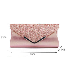 Glitter Clutch Wallet Evening Prom Purse Handbag