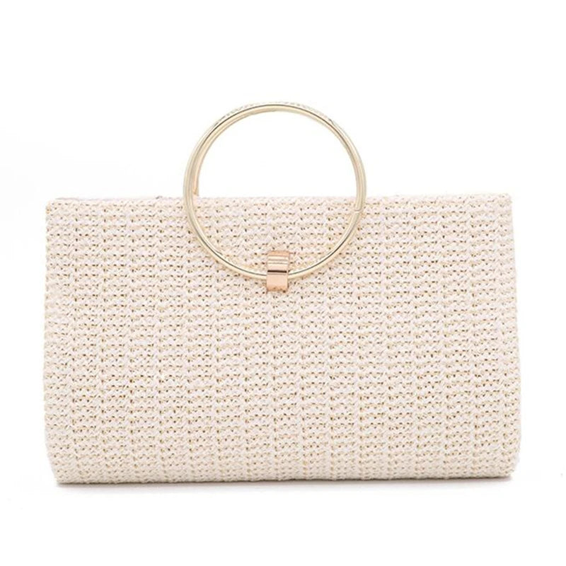Summer Handbag Metal Handle Tassel Shoulder Bag Chain Crossbody Purse