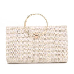 Summer Handbag Metal Handle Tassel Shoulder Bag Chain Crossbody Purse