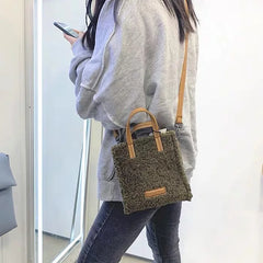 Fluffy Lambswool Crossbody Bag Women Handbags Faux Fur Shoulder Bag