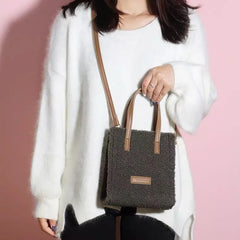 Fluffy Lambswool Crossbody Bag Women Handbags Faux Fur Shoulder Bag