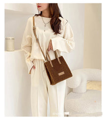Fluffy Lambswool Crossbody Bag Women Handbags Faux Fur Shoulder Bag