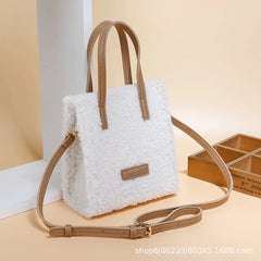 Fluffy Lambswool Crossbody Bag Women Handbags Faux Fur Shoulder Bag