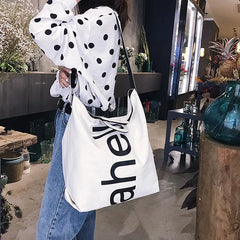 Trendy Letter Crossbody Shoulder Bag Women Large Capacity Handbag