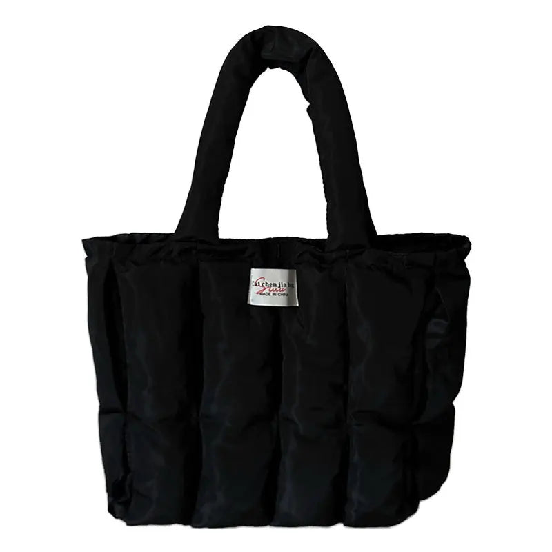 Quilted Comfort Tote Handbag Women Shoulder Bag Winter Purse