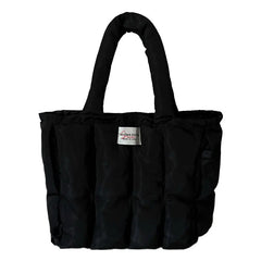 Quilted Comfort Tote Handbag Women Shoulder Bag Winter Purse