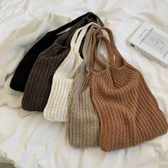 Large Woven Tote Bag Shopping Handbags Women Shoulder Bags Crochet Hobo