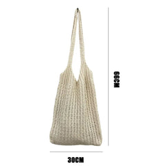 Large Woven Tote Bag Shopping Handbags Women Shoulder Bags Crochet Hobo