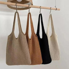 Large Woven Tote Bag Shopping Handbags Women Shoulder Bags Crochet Hobo