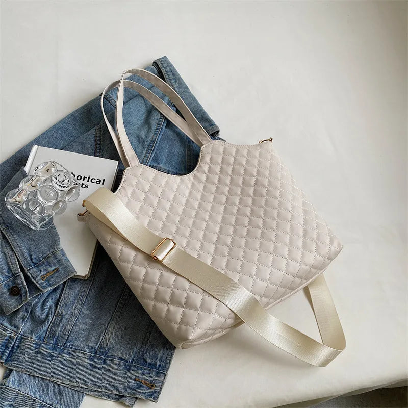 Large Capacity Shoulder Bag Wide Strap Crossbody Bags for Women