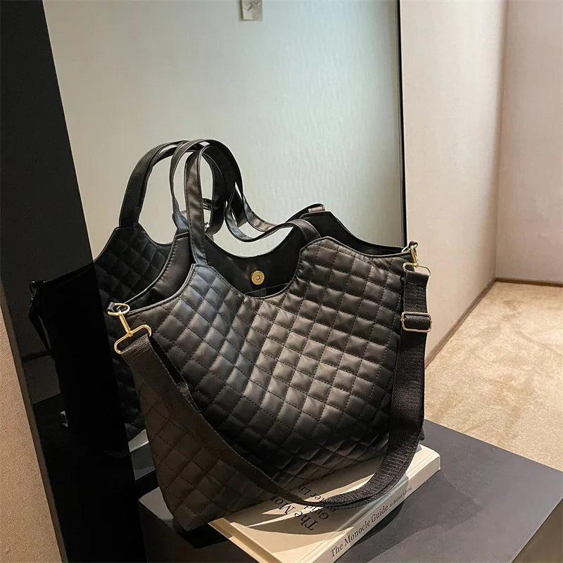 Large Capacity Shoulder Bag Wide Strap Crossbody Bags for Women