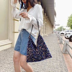 Sequin Shoulder Bag Totes for Women Large Capacity Handbag
