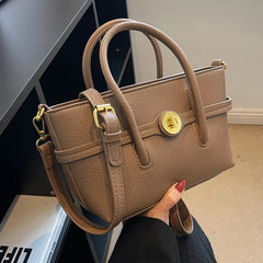 Large Capacity Shoulder Bags Western Style Crossbody Bags Texture PU Leather