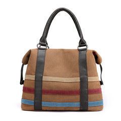 Large Capacity Canvas Shoulder Bag Casual Matte Tote Crossbody Handbag
