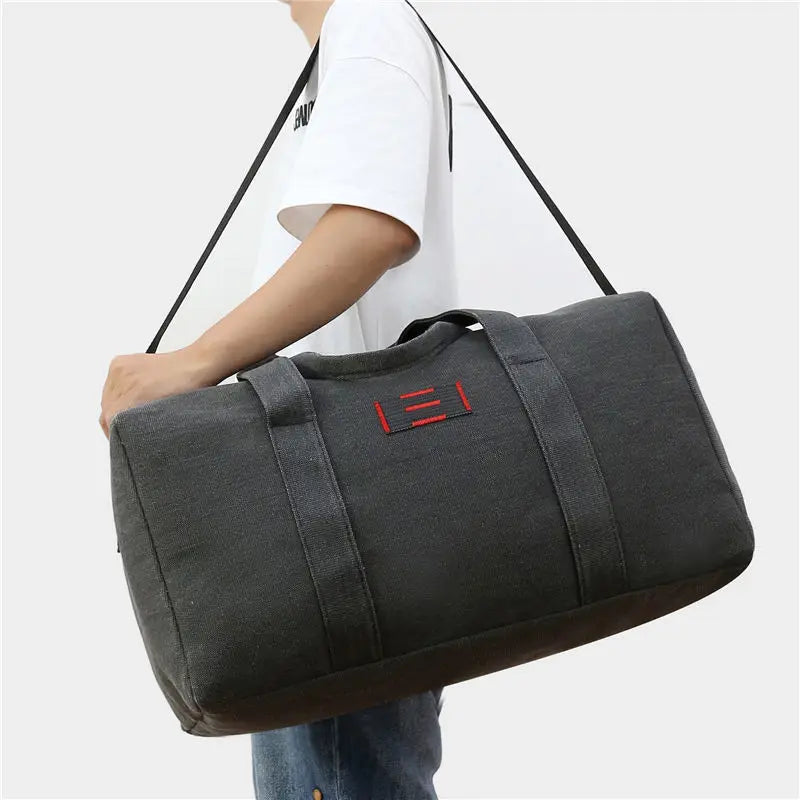 Large Capacity Canvas Travel Tote Bag for Women Waterproof Shoulder Bag E650