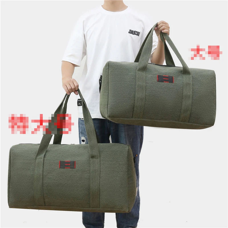 Large Capacity Canvas Travel Tote Bag for Women Waterproof Shoulder Bag E650