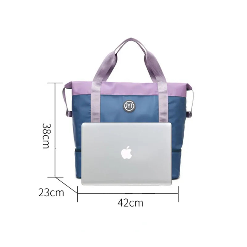 Large Capacity Travel Fitness HandBag for Short Trips Dry and Wet Separation