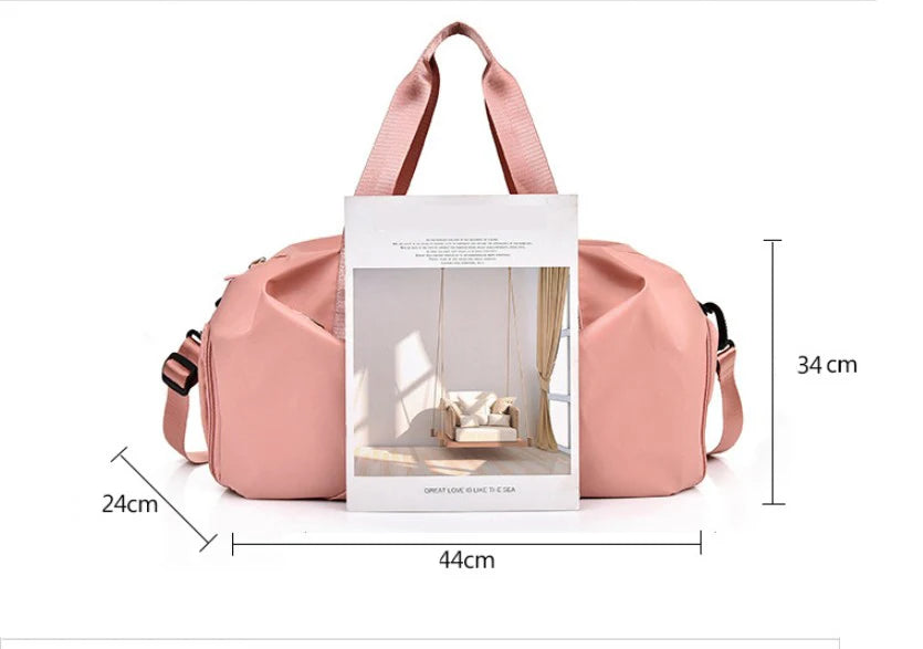 Large Capacity Women Shoulder Bags Lady's Travel Bag Pink