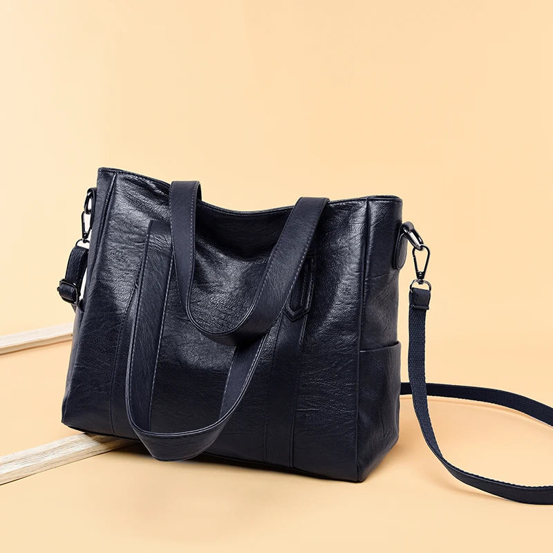 Large Capacity Women's Bags Shoulder Handbags Washed Pu Messenger Bags