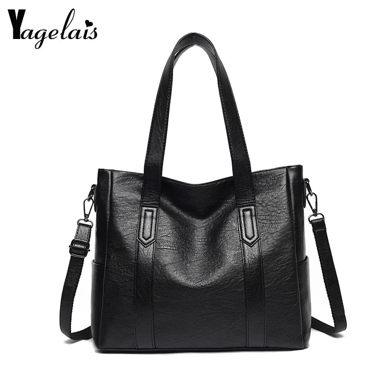 Large Capacity Women's Bags Shoulder Handbags Washed Pu Messenger Bags
