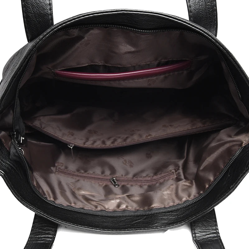 Large Capacity Women's Bags Shoulder Handbags Washed Pu Messenger Bags