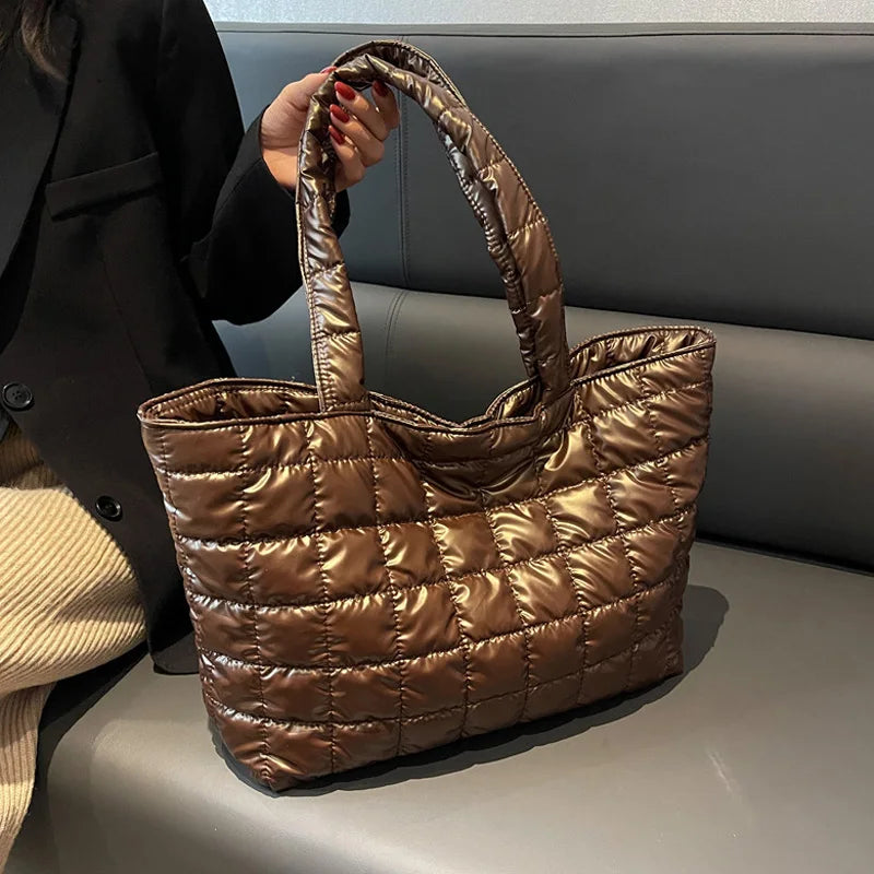 Large Capacity Women's Shoulder Bag Soft Cotton Handbags Ladies Top Handle Bags
