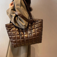 Large Capacity Women's Shoulder Bag Soft Cotton Handbags Ladies Top Handle Bags