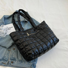 Large Capacity Women's Shoulder Bag Soft Cotton Handbags Ladies Top Handle Bags