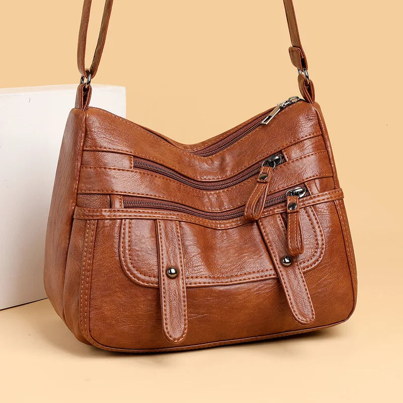 Soft Leather Hobo Vintage Tote Sling Shoulder Bag Women's Crossbody Bags