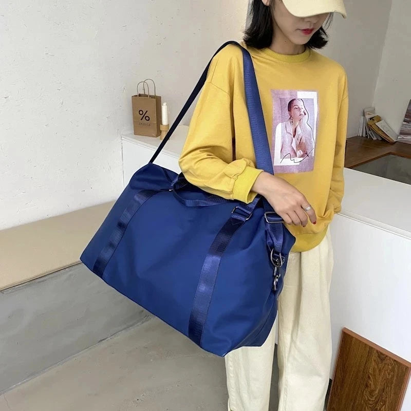 Large Travel Bag Women Cabin Tote Bag Handbag Nylon Waterproof Shoulder Bag
